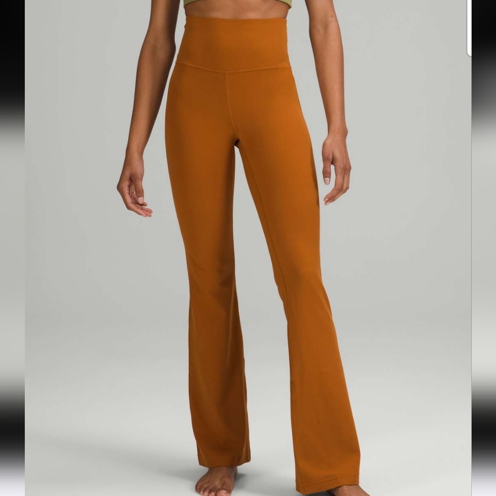 Lululemon Groove Super-High-Rise Flared Pant Nulu Butternut Brown 4